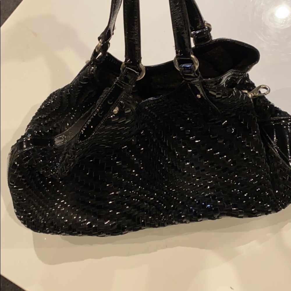 Cole Haan Genevieve Large Woven Weave Leather Bag